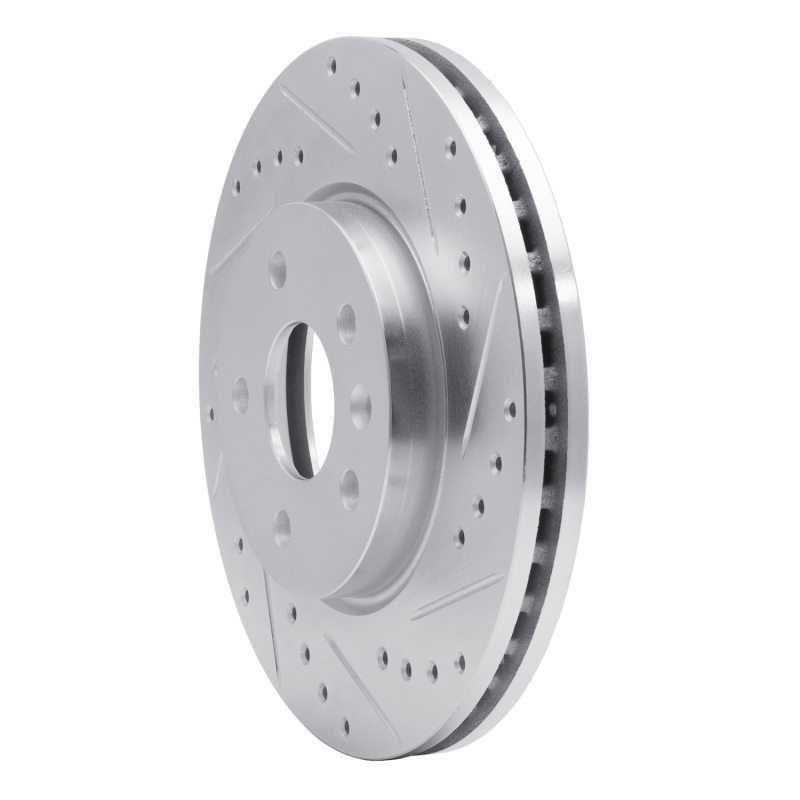 Chevrolet CRUZE Brake Rotor (1) - Front Right - R1 Concepts - Drilled & Slotted - Silver - `11-`23